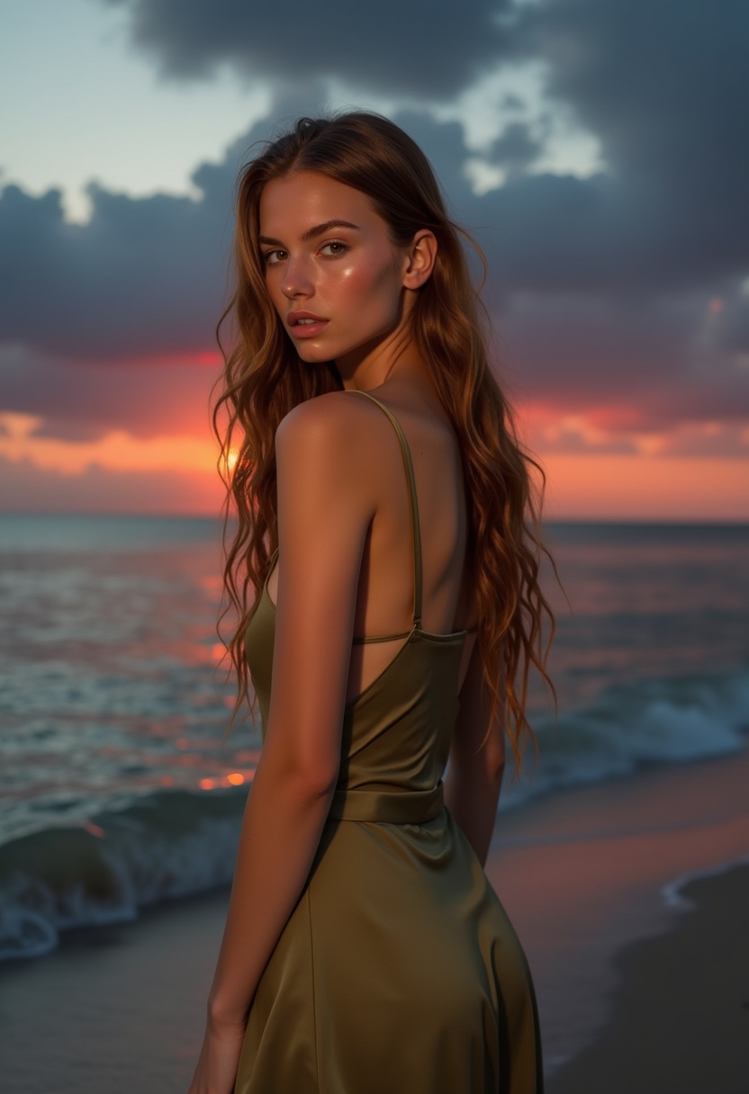 Кадр из фотосессии Закат на пляже
